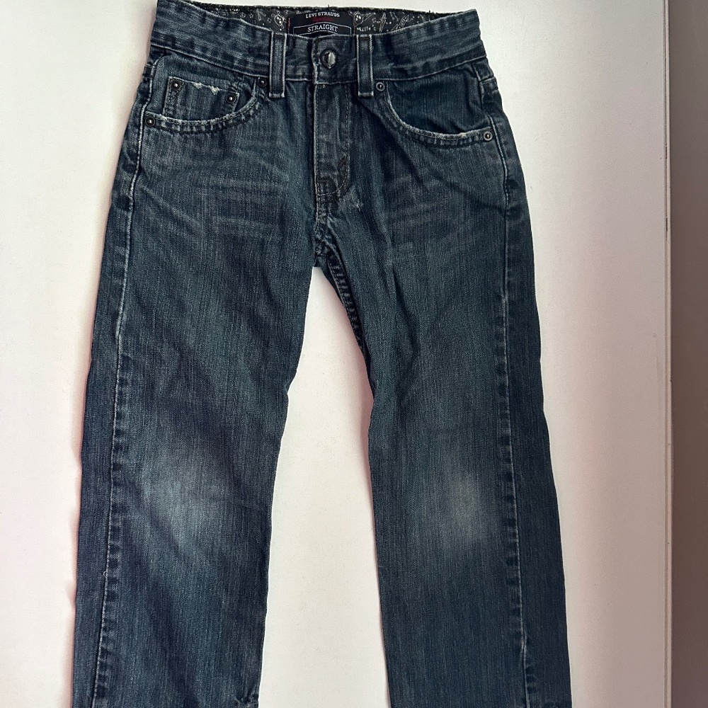 Girls Levi Strauss Signature Straight Leg Jeans Sizeβ 7 Regular